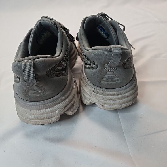 Hoka Bondi 8 Mens 10 2e Wide Running Shoes Gray Casual Athletic Streetwear